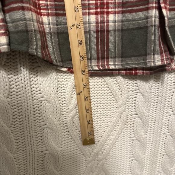 RedHead Mens medium Flannel Button Down plaid Shirt red green NWT - Picture 7 of 10